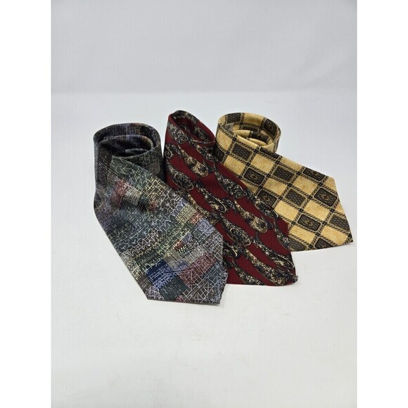 THE METROPOLITAN MUSEUM OF ART LOT OF 3 100% SILK NECKTIES TIE MENSWEAR NEW YORK - Picture 1 of 13